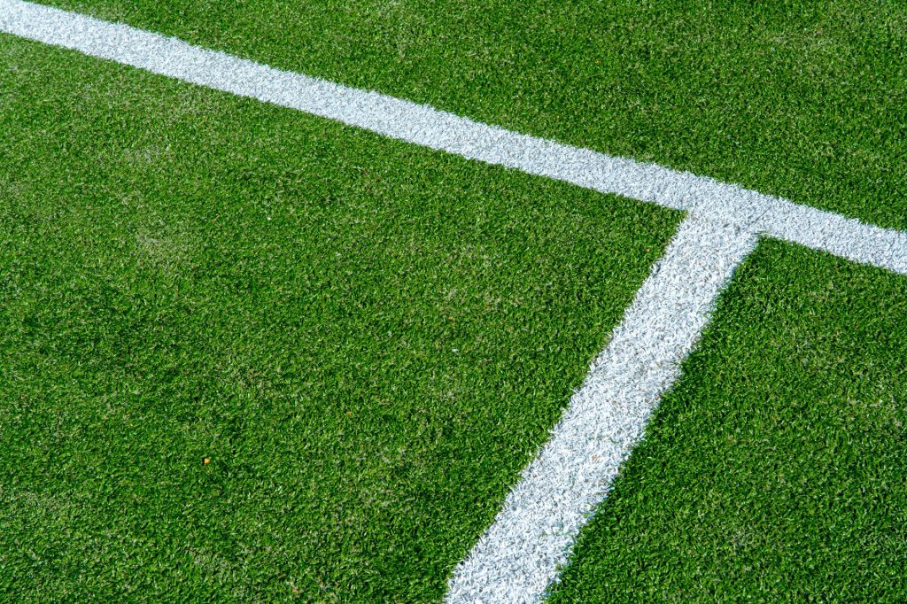 US Open tennis court DecoTurf surface close-up lines