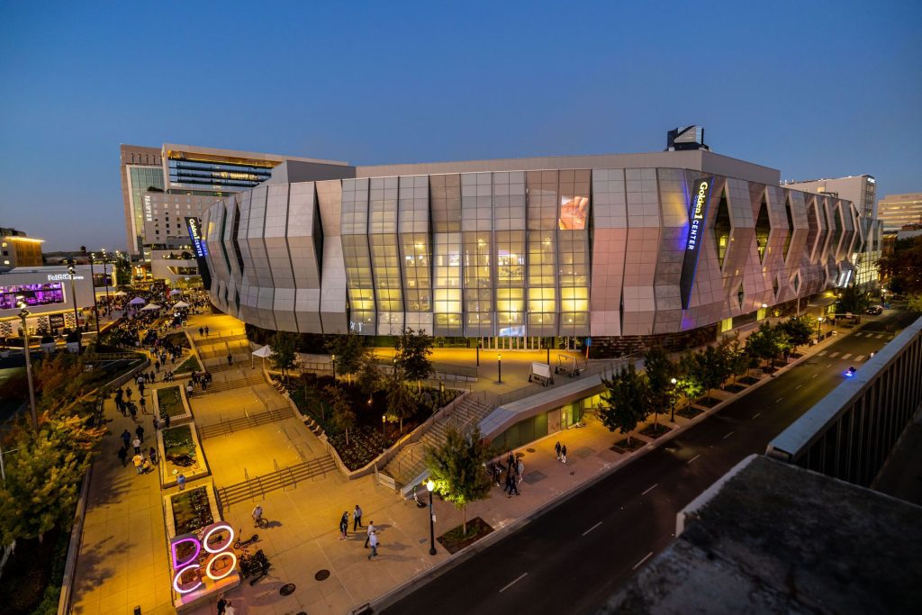 US Open 2026 USTA Billie Jean King National Tennis Center Arthur Ashe Stadium exterior dusk