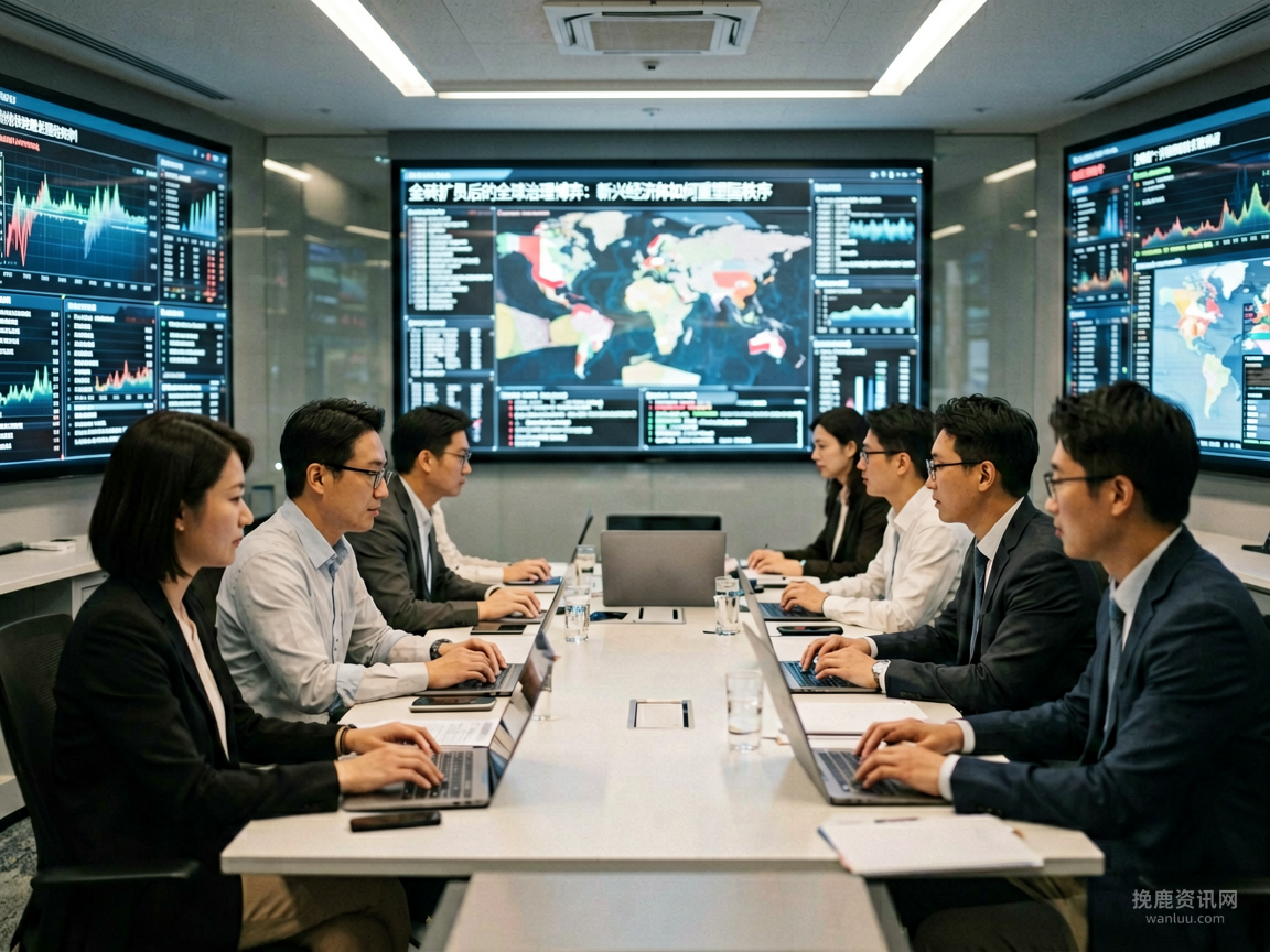 Central bank currency trading floor with electronic display screens and traders