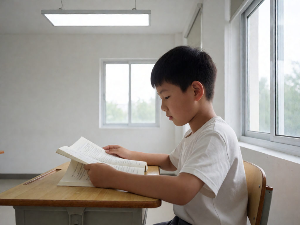 11月起四项新规落地，中小学安全环境迎来系统性升级 现代化中小学教室内景与护眼照明设施